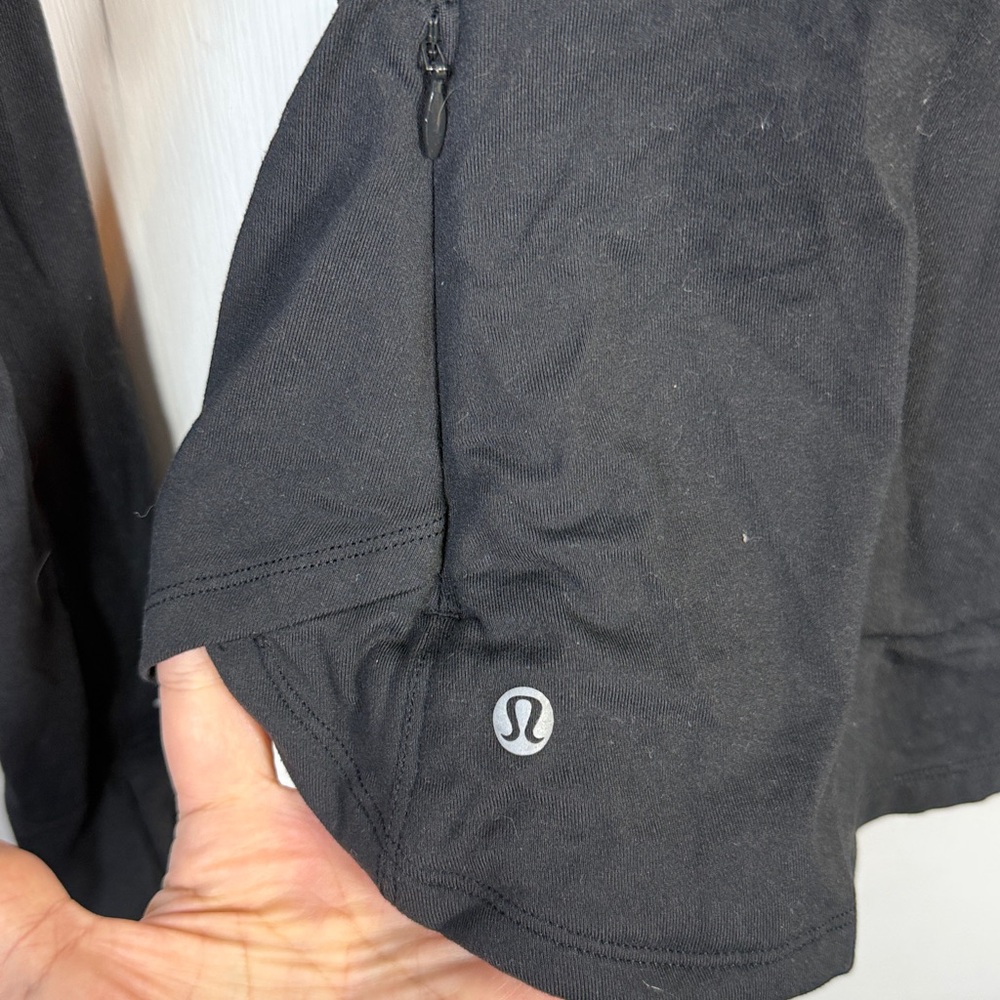 Lululemon Rulu Running Long-Sleeve Mock Neck Shirt in Black W2172 Sz 2 - Picture 11 of 12